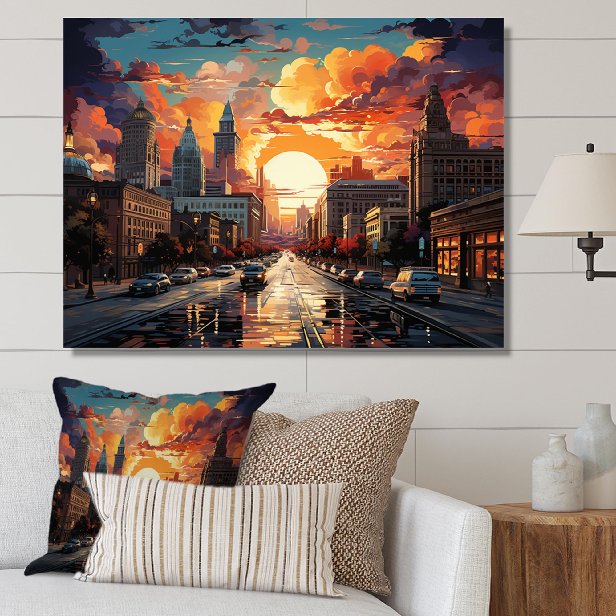 Amazon.com: DesignQ Kansas Wall Art, In Futur City Kansas wall art